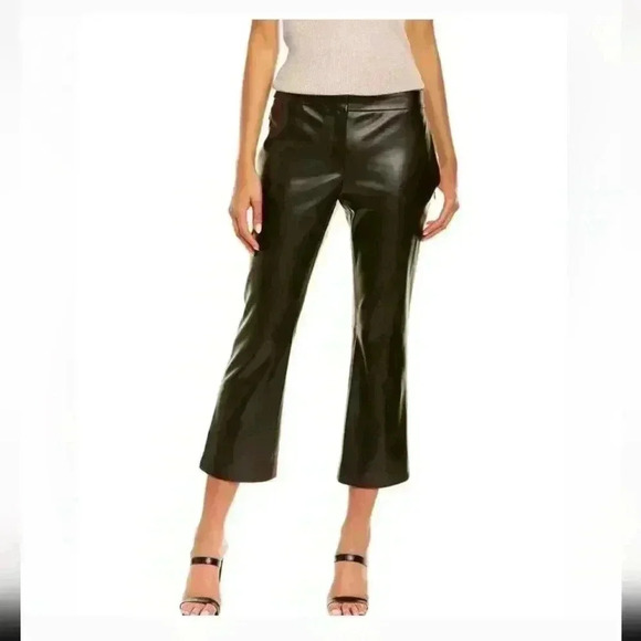 Theory Black casual Ankle Cut faux leather Size 8 - Picture 1 of 16